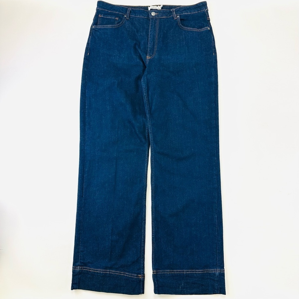 B.Young dark wash straight leg jeans stretch denim 34in x 31 Bylola Bykomma